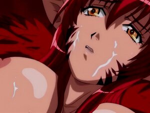 Gefesselter Anime wird von Tentakeln gerammt. Gefesselter Anime wird