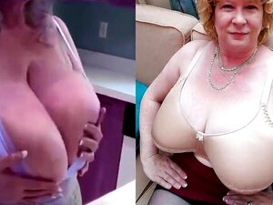 Riesige Oma-Titten wichsen sich trotz des Beats #4