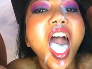 Четири рибе се јебу и прскају спермом,