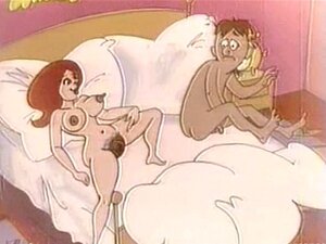 Geile Hausfrau, dreckiger kleiner Erwachsener-Cartoon