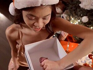 Курац у кутији божићни поклон од