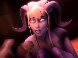 Cartoon 3D-Welt der großen Orks und sexy dunklen Elfen