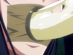 Erwischte Hentai-Babe wird von einem Monster gefickt