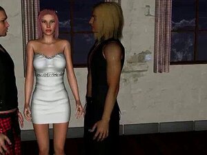 Foxy 3D-Cartoon-Zombie-Babe wird draußen gefickt