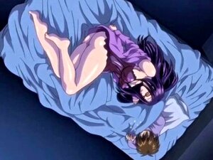 Lascive Anime wird mit Sperma bedeckt. Lascive Anime-Mädchen wird mit