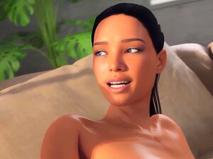 Geanimeerde Shemale Hentai anaal met zwarte transseksueel, anale