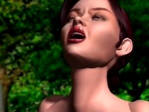 Nackte Hentai-Schlampe wird hart über dem Autooberteil gefickt. Sexy