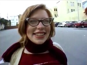 Irländsk rödhårig blinkar i San Francisco