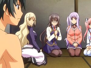 Wunderschöne Hentai-Mädchen werden in einem Gangbang gefickt