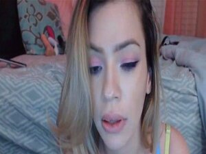 Super hete en prachtige Blonde Chick Dildoing Poesje, Prachtige sexy