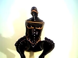 Latex-Korsett-Bondage