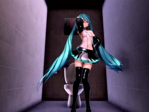 MMD Blue Hair Cutie Sex Toy Anal Gangbang Creampie GV00184
