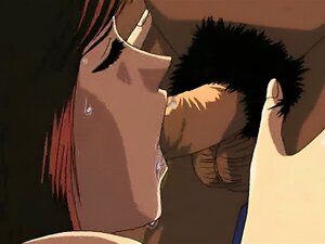 Rotbraune behaarte hentai Schlampe wird anal gefickt und Muschi