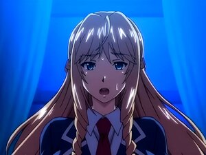 Hentai-Rothaarige bläst und hat Sex