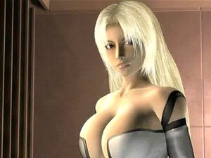 Blonde Anime-Sekretärin lutscht Schwanz