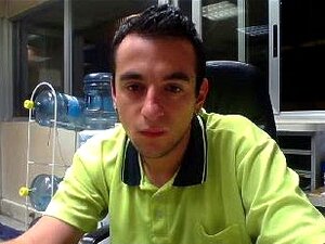 Hetero-Typen Füße vor der Webcam