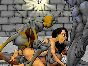 Berühmte Demona und Gargoyles Cartoon-Orgie